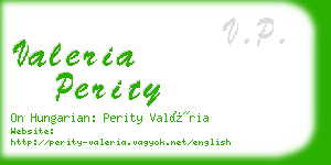 valeria perity business card
